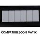 Placca 6m nero compatibile con matix