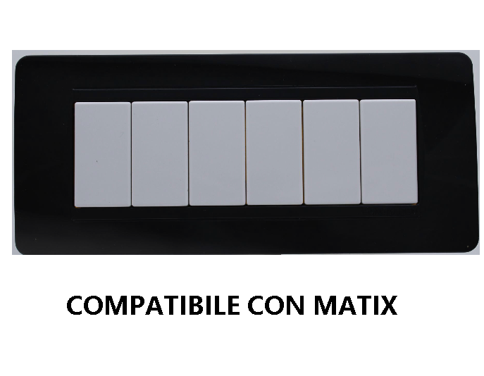 Placca 6m nero compatibile con matix